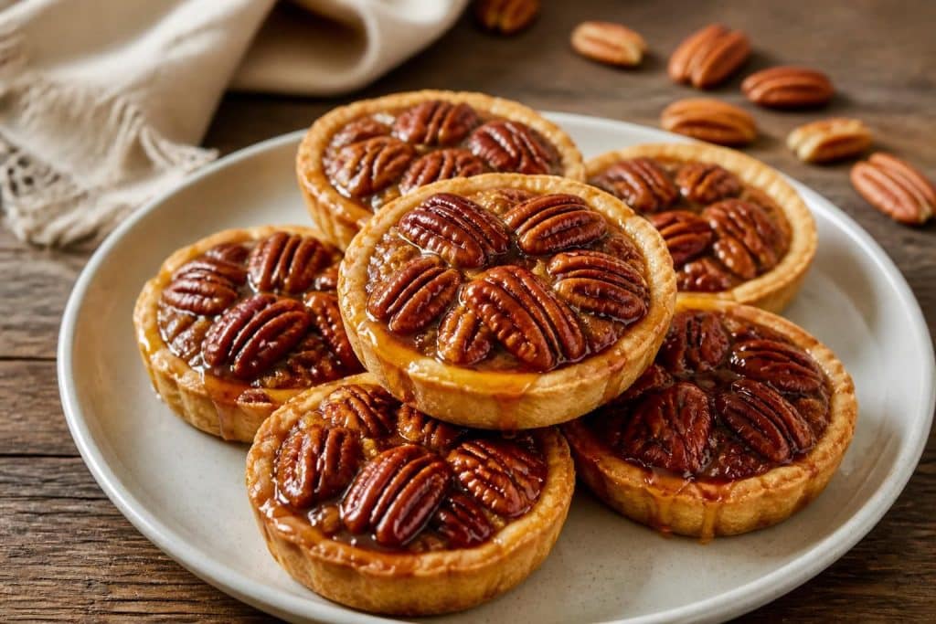 découvrez notre recette facile et gourmande de tartelettes aux noix de pécan, parfaites pour régaler vos invités avec douceur et croquant.
