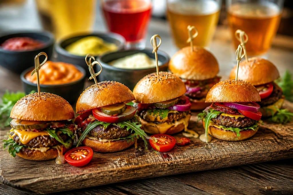 découvrez des idées de garnitures pour mini burgers, avec des recettes faciles et originales parfaites pour un apéritif réussi.