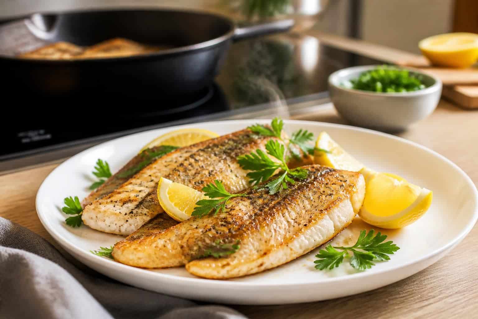 découvrez une recette simple et rapide de filets de black bass poêlés, relevés au citron et au persil, pour un plat savoureux et léger à préparer en un rien de temps.