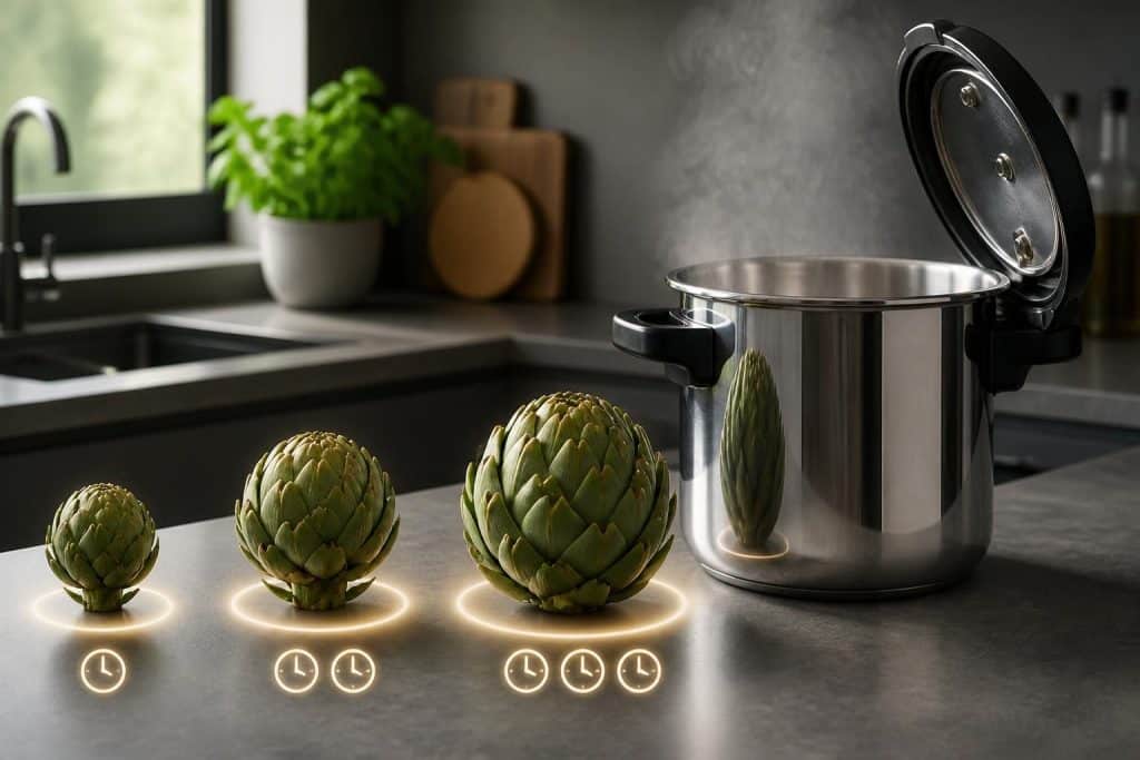 découvrez le temps de cuisson idéal des artichauts à la cocotte minute selon leur taille pour une préparation rapide et savoureuse.