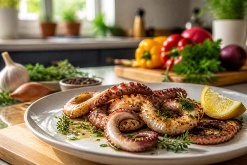 découvrez une recette simple et rapide pour cuisiner les tentacules d'encornet à la perfection, avec des conseils de cuisson pour un résultat tendre et savoureux.